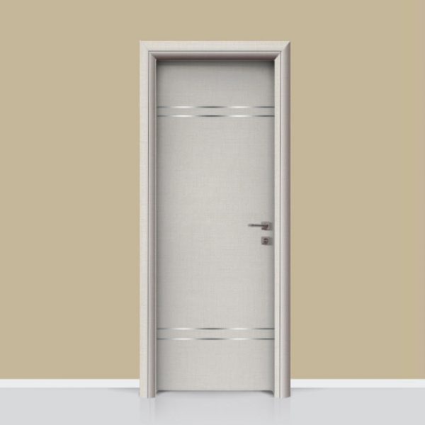 Πόρτα εσωτερική laminate με inox στοιχεία σχέδιο 201