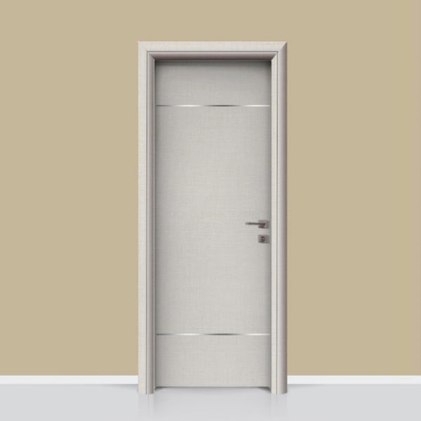 Πόρτα εσωτερική laminate με inox στοιχεία σχέδιο 202
