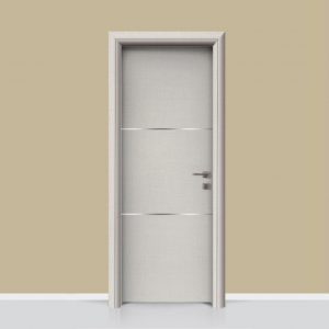 Πόρτα εσωτερική laminate με inox στοιχεία σχέδιο 205