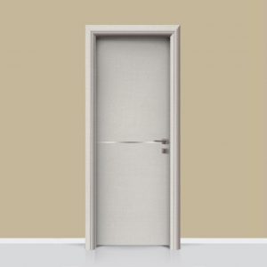 Πόρτα εσωτερική laminate με inox στοιχεία σχέδιο 206