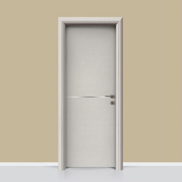 Πόρτα εσωτερική laminate με inox στοιχεία σχέδιο 206