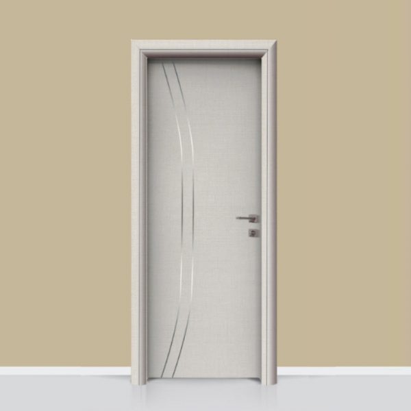 Πόρτα εσωτερική laminate με inox στοιχεία σχέδιο 208