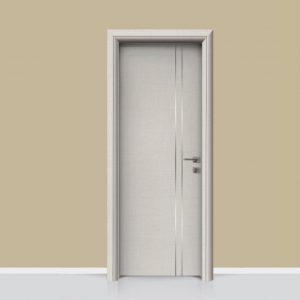 Πόρτα εσωτερική laminate με inox στοιχεία σχέδιο 211
