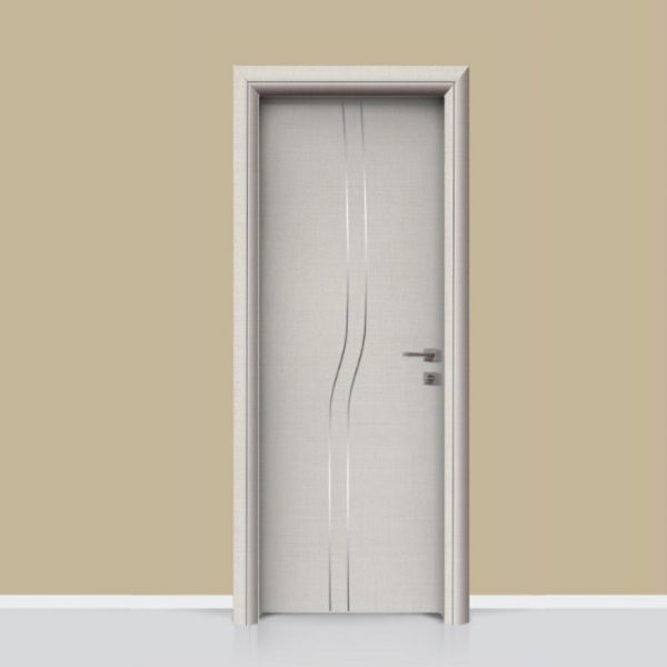 Πόρτα εσωτερική laminate με inox στοιχεία σχέδιο 212