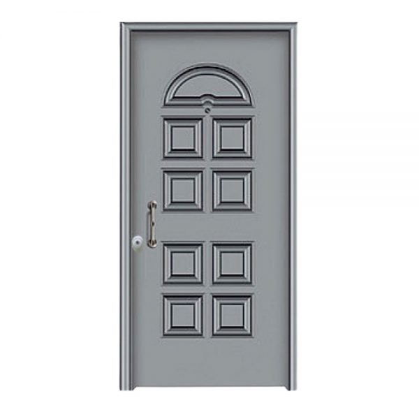 Θωρακισμένη πόρτα με επένδυση αλουμινίου και πρεσαριστό σχέδιο E.N.A 08
