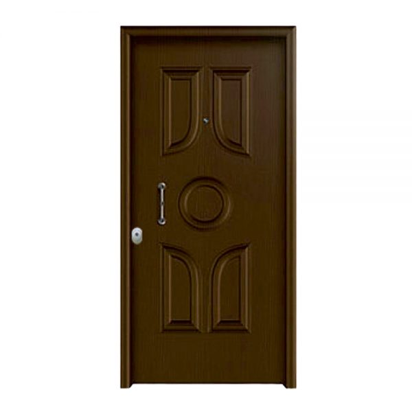 Θωρακισμένη πόρτα με επένδυση αλουμινίου και πρεσαριστό σχέδιο E.N.A 17