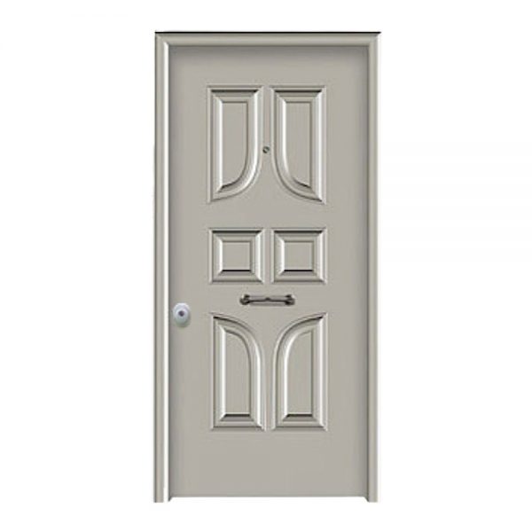 Θωρακισμένη πόρτα με επένδυση αλουμινίου και πρεσαριστό σχέδιο E.N.A 25