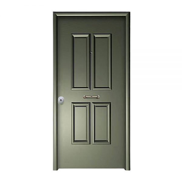 Θωρακισμένη πόρτα με επένδυση αλουμινίου και πρεσαριστό σχέδιο E.N.A 37