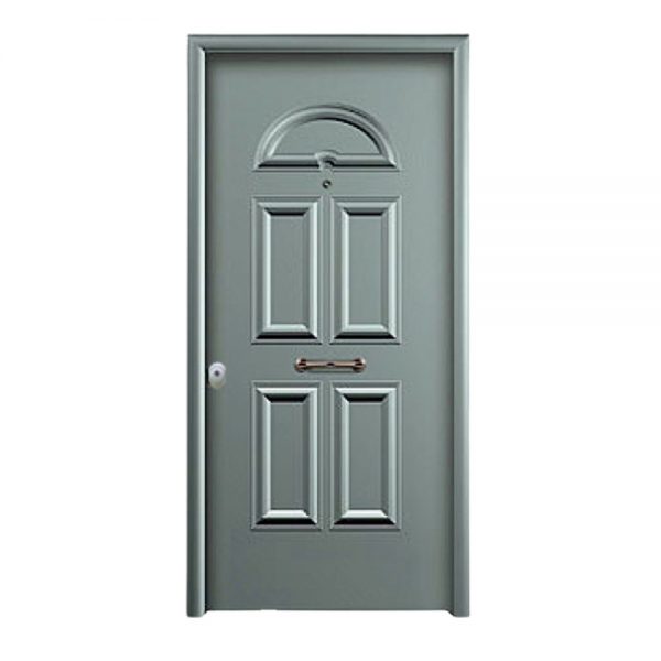 Θωρακισμένη πόρτα με επένδυση αλουμινίου και πρεσαριστό σχέδιο E.N.A 06