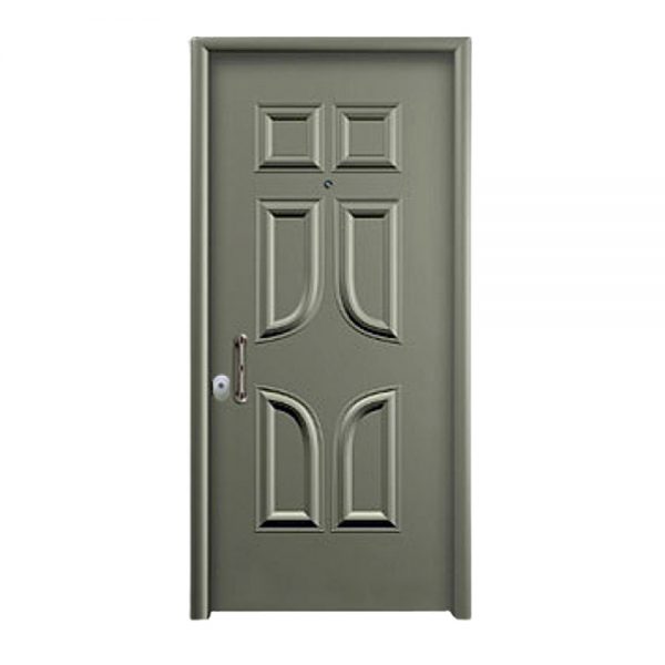 Θωρακισμένη πόρτα με επένδυση αλουμινίου και πρεσαριστό σχέδιο E.N.A 07