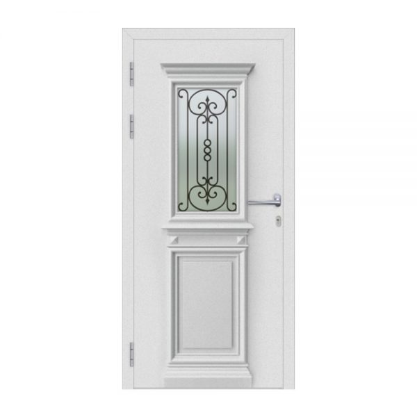 Θωρακισμένη πόρτα με επένδυση αλουμινίου σε παραδοσιακό σχέδιο L 210