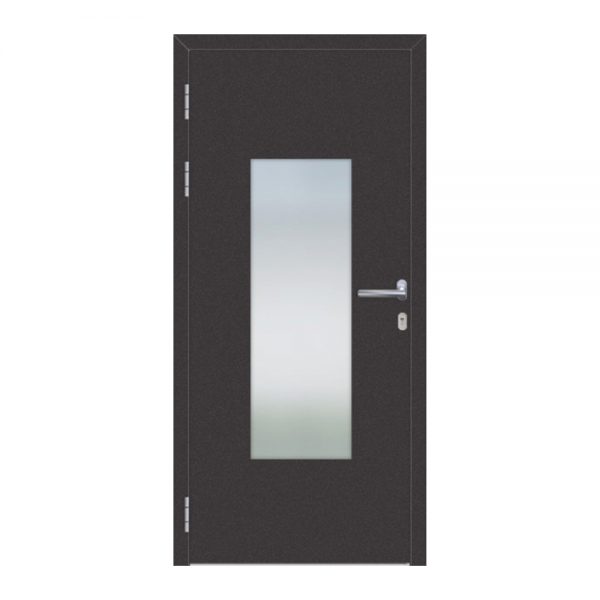 Θωρακισμένη πόρτα με επένδυση αλουμινίου σε πρεσαριστό σχέδιο L 251