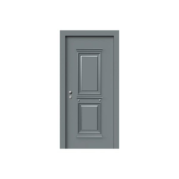 Θωρακισμένη πόρτα με επένδυση αλουμινίου και παραδοσιακό σχέδιο A9001