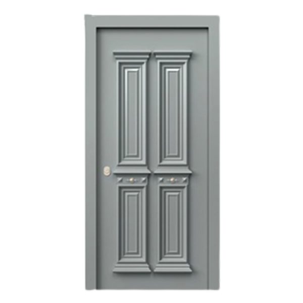 Θωρακισμένη πόρτα με επένδυση αλουμινίου και παραδοσιακό σχέδιο A9007
