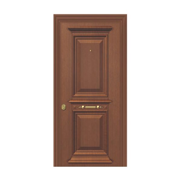 Θωρακισμένη πόρτα με επένδυση αλουμινίου και παραδοσιακό σχέδιο A9008