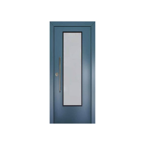 Θωρακισμένη πόρτα με επένδυση αλουμινίου και τζάμι S.N.S. 1006